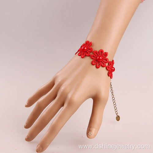 White Daisy Lace Bracelet For Women Personalized Bracelets